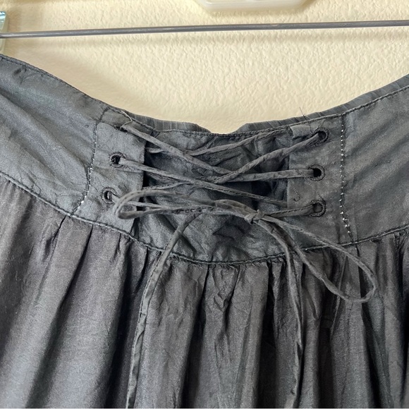 Calypso Christiane Celle midi tiered black emo silk skirt size S - Picture 5 of 7